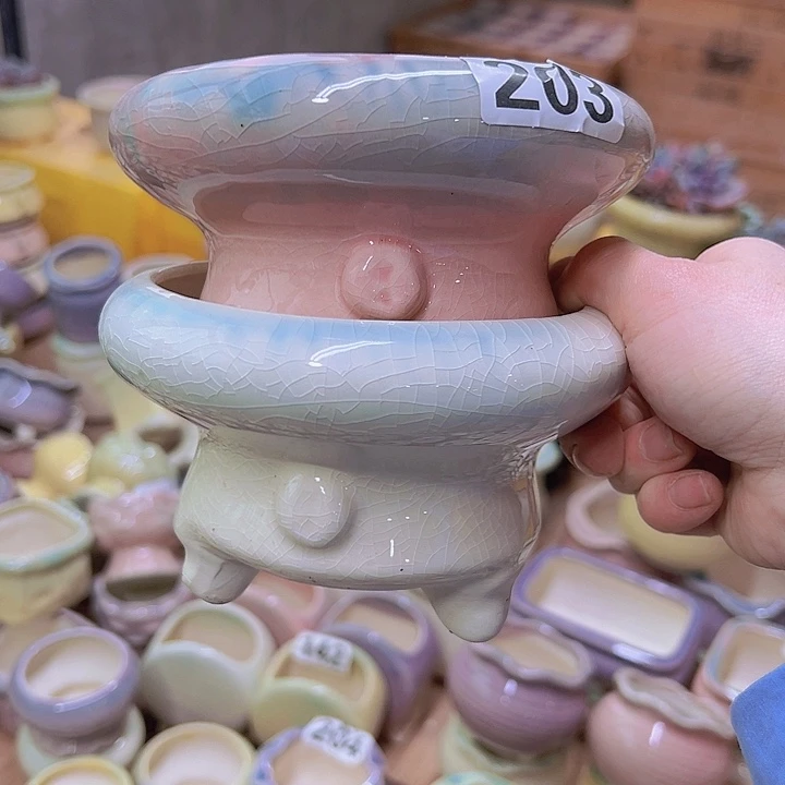 红陶陶瓷花盆当场满12包邮