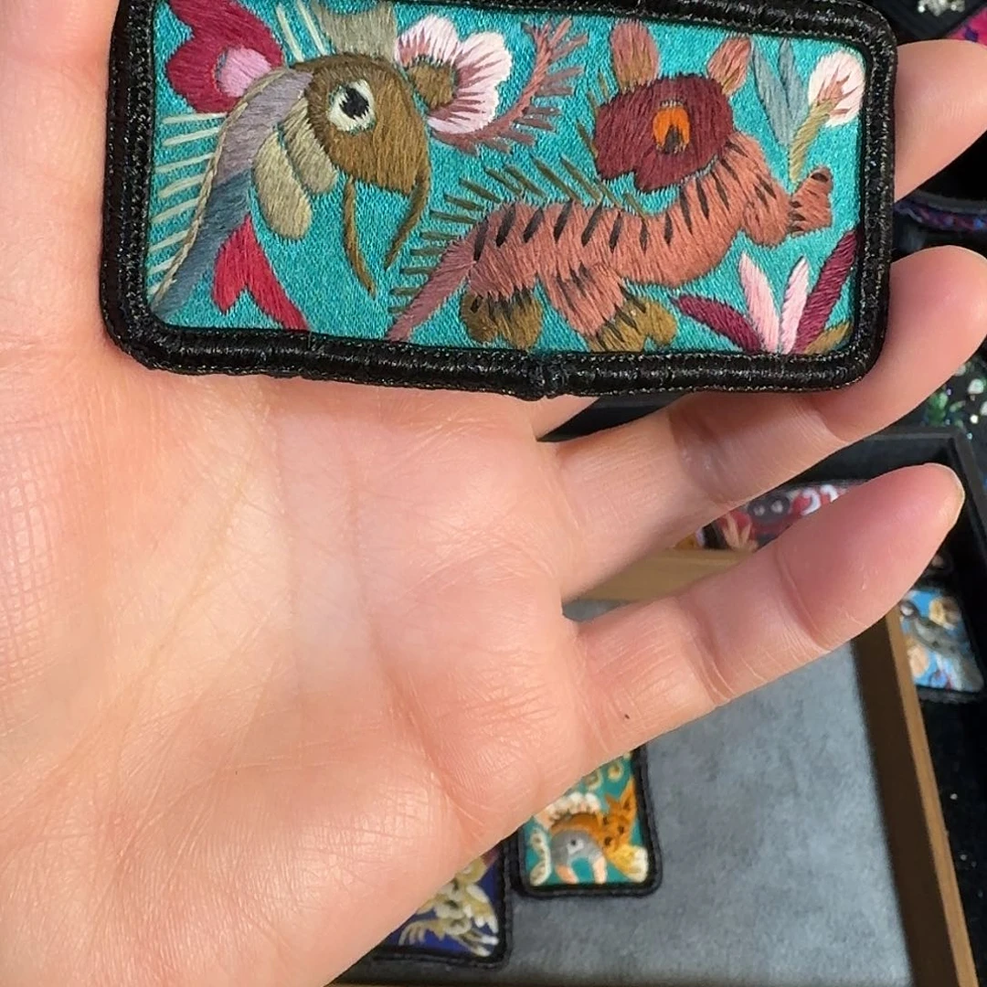 织绣傻*头民族风刺绣发夹