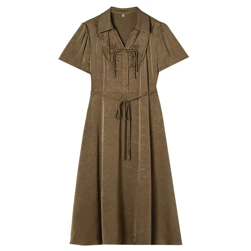 【A1099】2025女士新款洋气时尚修身显瘦高端气质夏季连衣裙