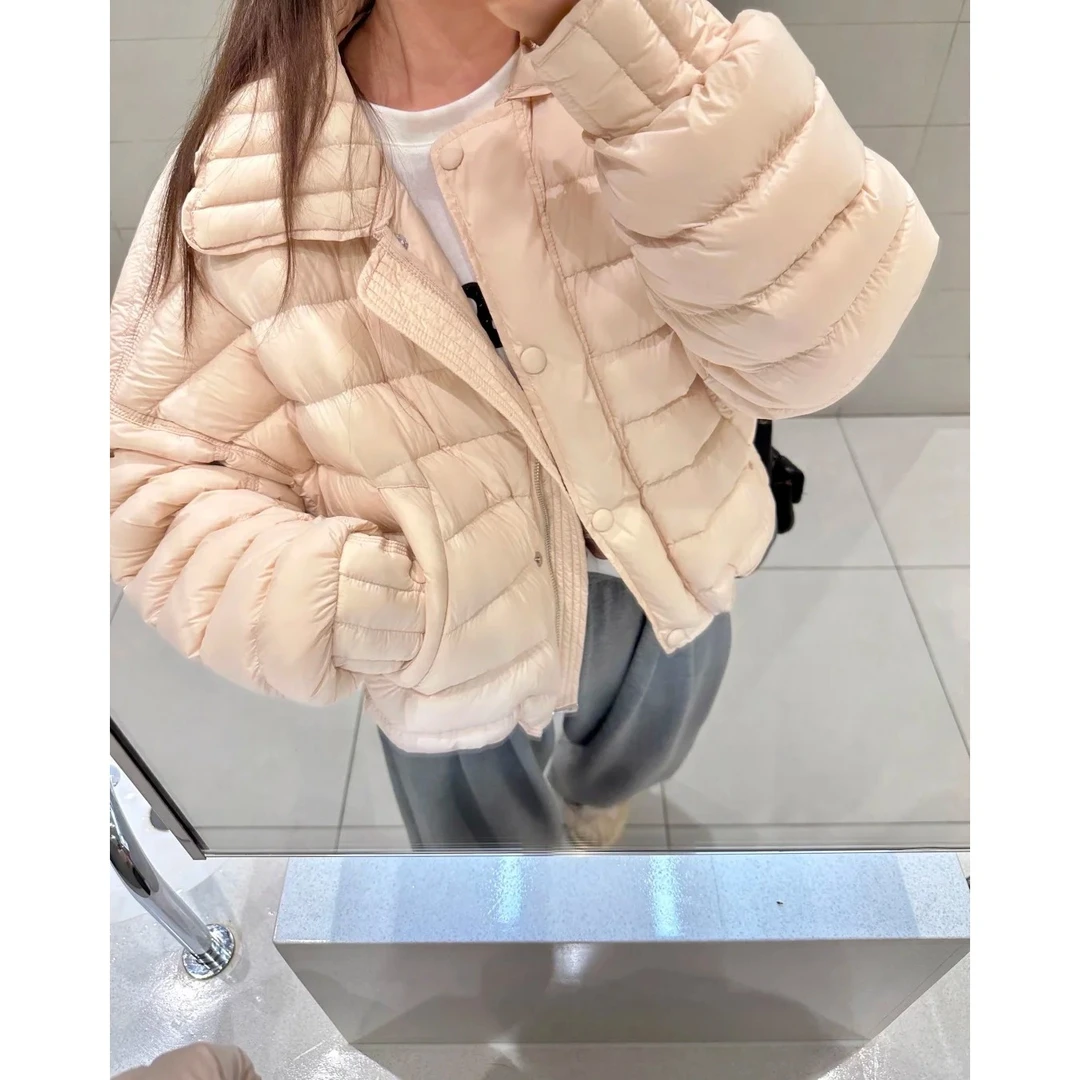 慵懒风时尚轻薄棉服女2025新款冬季加厚超好看爆款宽松外套