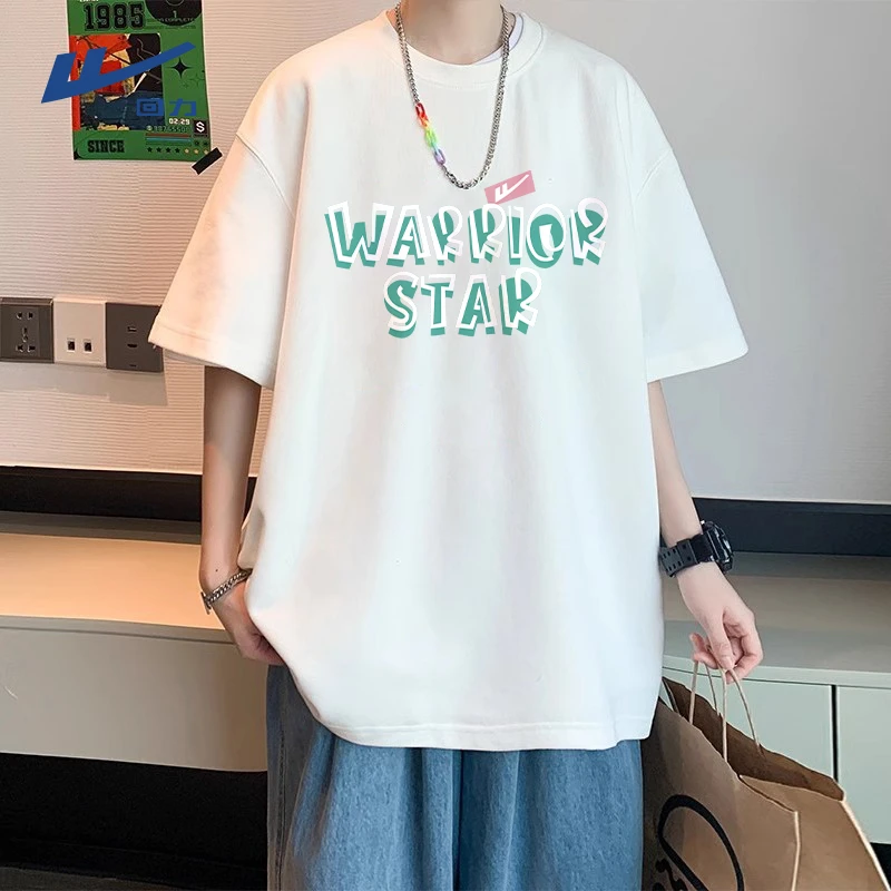 回力美式潮牌纯棉短袖t恤男女夏季潮流宽松百搭半袖男款亲肤T恤衫