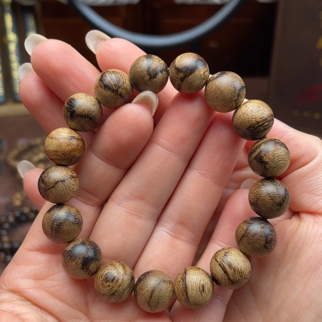 沉香手串天然野达拉干沉香1.2单圈 12.2克