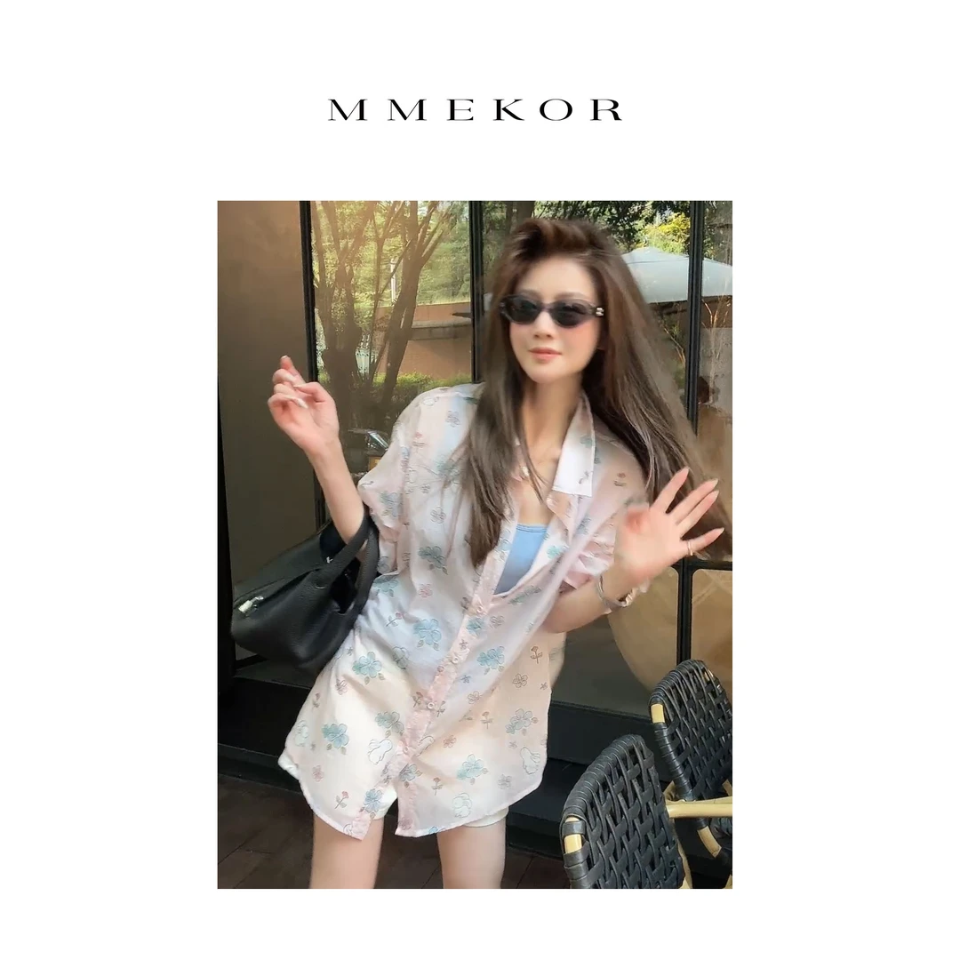 MMEKOR“爱丽丝午后”衬衫 2025新款时髦书呆子百搭上衣 89870