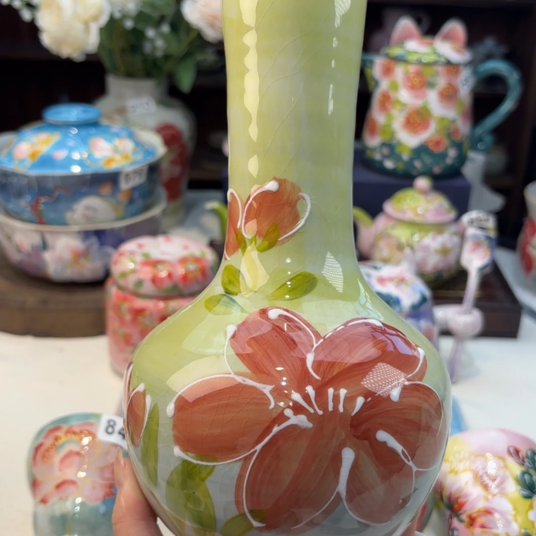 瓷片景德镇手绘高温釉下彩陶瓷茶具