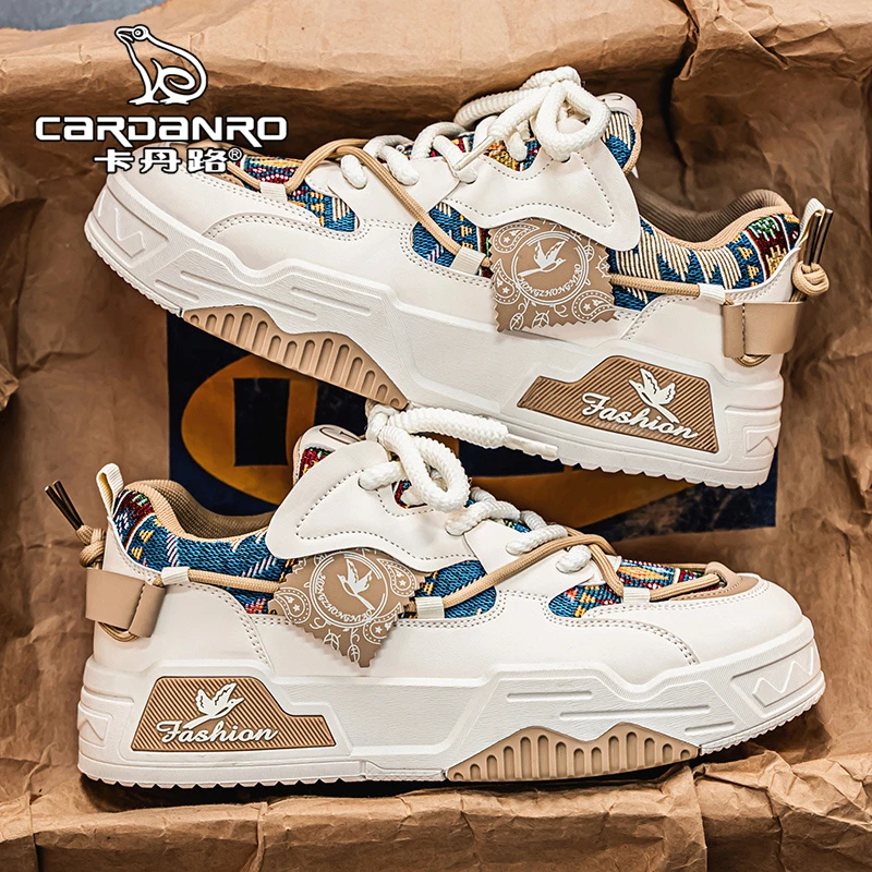 意大利卡丹路男鞋冬季低帮运动板鞋中学生潮流韩版休闲鞋大码46橡