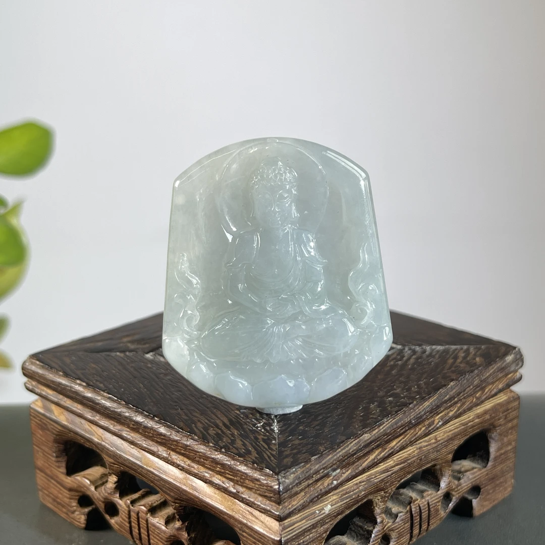 JCA27-32 天然缅甸A货翡翠  大日如来