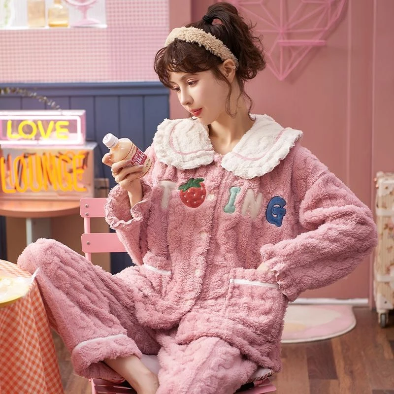 芬腾秋冬绒款芬腾可安家居服听主播口令找到对应编号选尺码直接拍