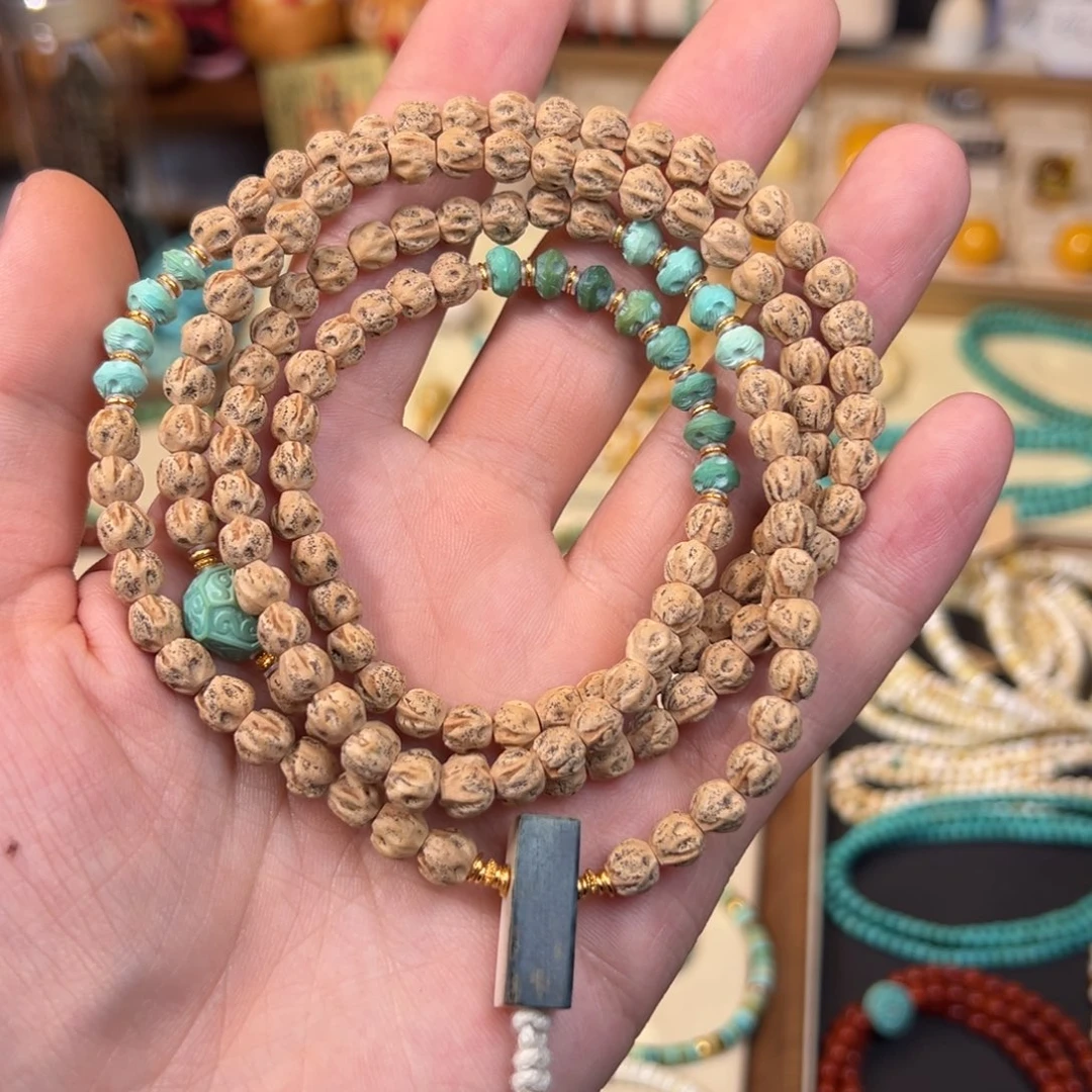 柏香籽/百香籽手串热振寺深坑麻皮百香籽