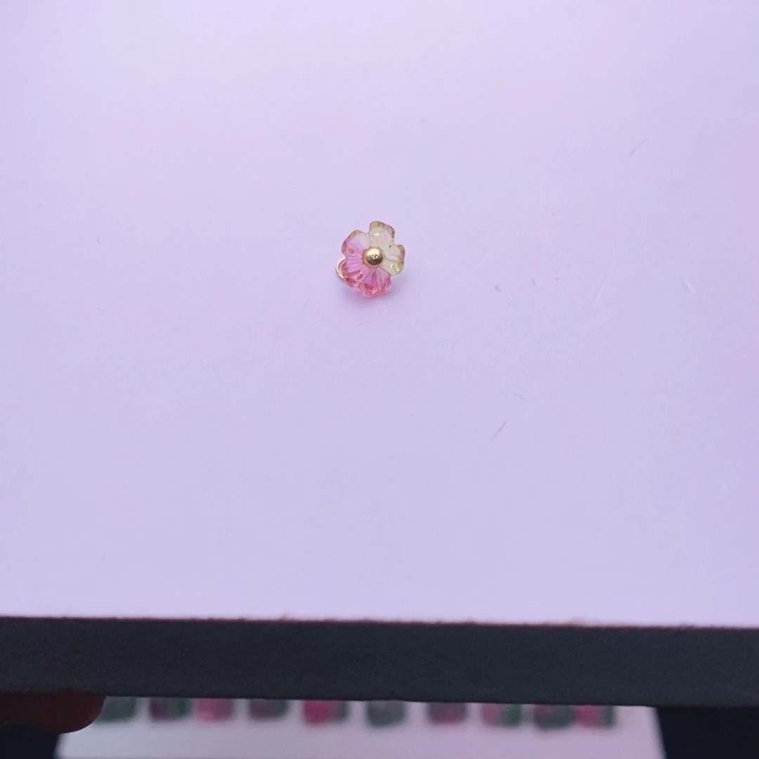 碧玺花花提溜m18K金镶嵌