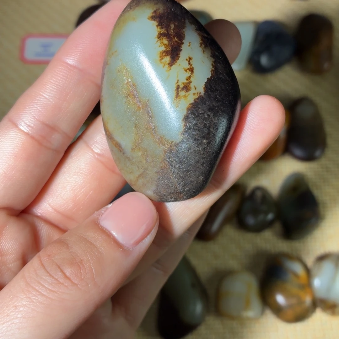 和田玉未镶嵌挂件65g