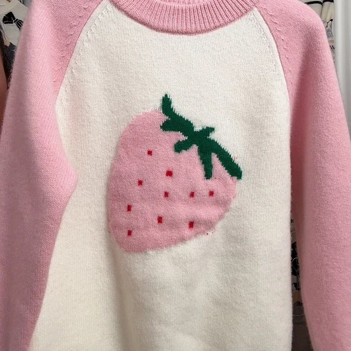 草莓双股插肩袖120