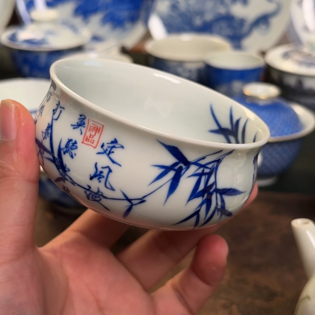 纯手工手绘陶瓷茶具微瑕