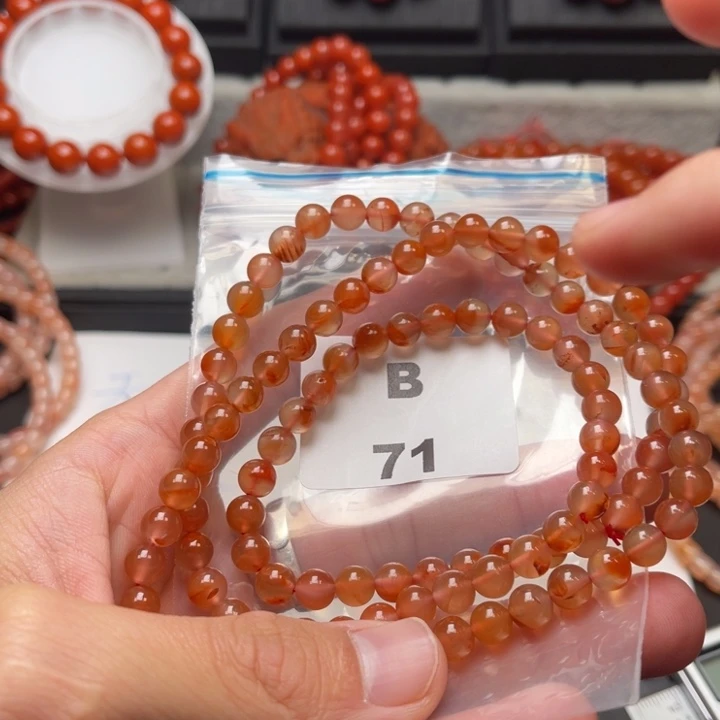 未镶嵌多样性发货默认微瑕称重6m m南红玛瑙