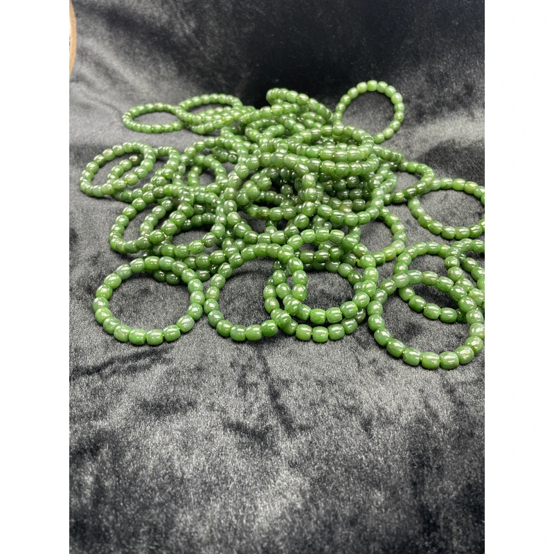 【小耿珠宝】和田玉碧玉直切手串10mm（多样性发其一）