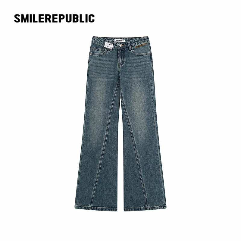 SMILEREPUBLIC  宽松做旧牛仔裤