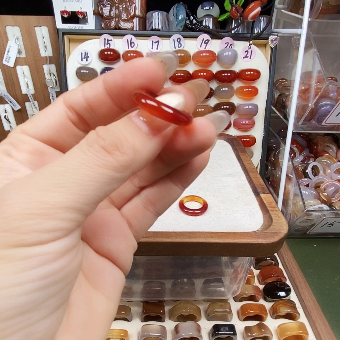 一***李玛瑙/玉髓合金戒指