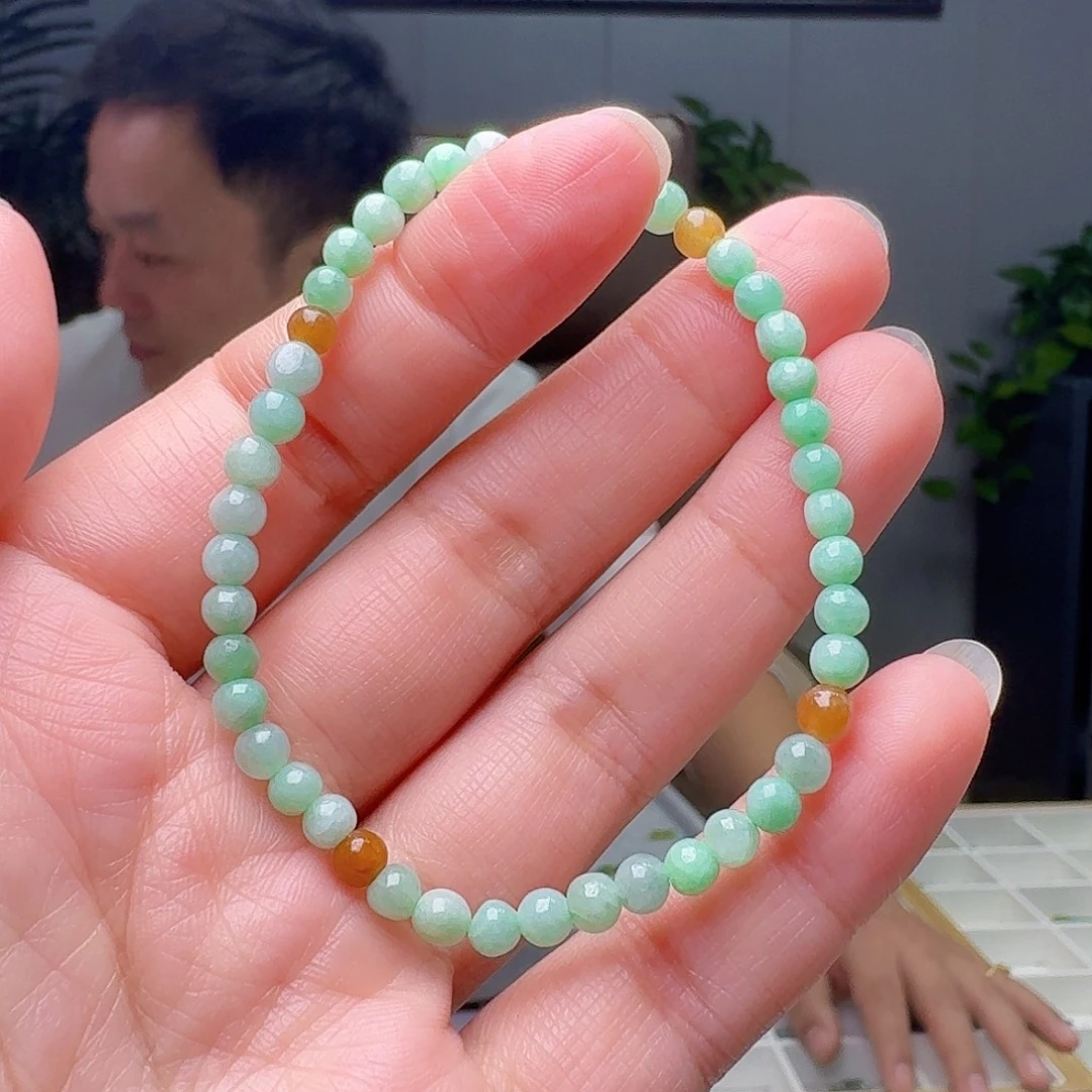 翡翠未镶嵌手链天然