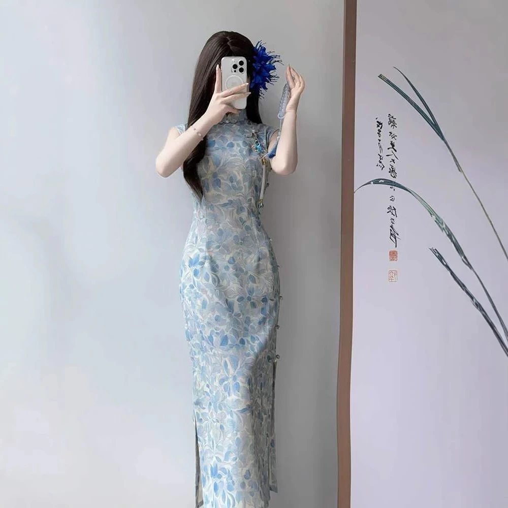 古法民国风旗袍2025年夏季新款新中式百搭上班可以穿着日常素雅女