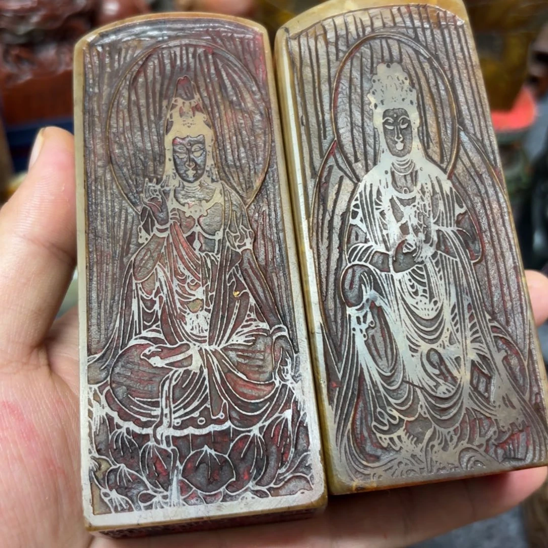南***俑印石寿山石桌面摆件