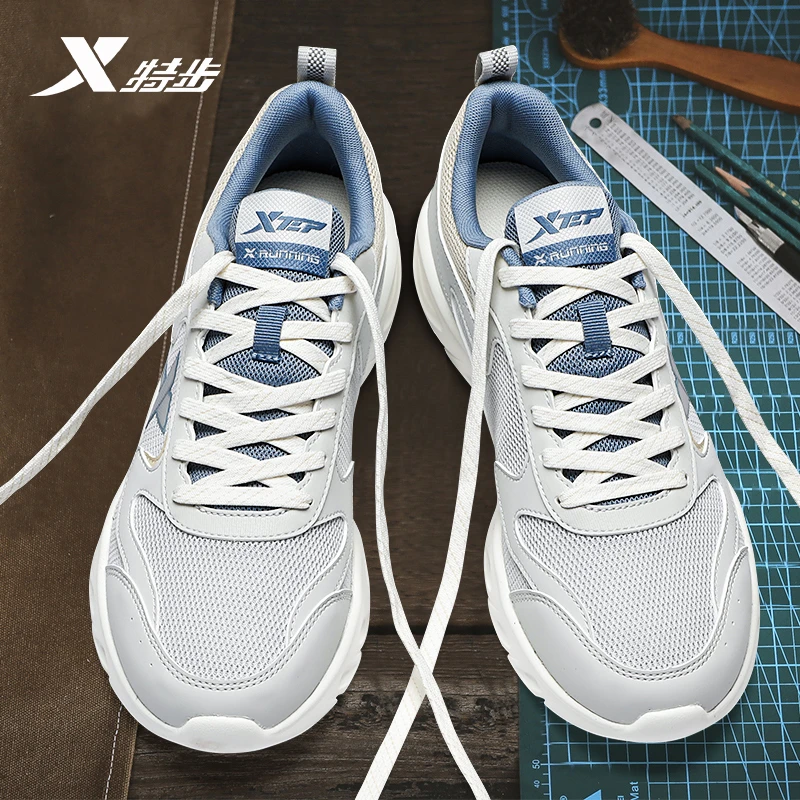 特步男鞋老爹鞋男2025秋冬新款网面透气休闲鞋增高减震运动鞋男款