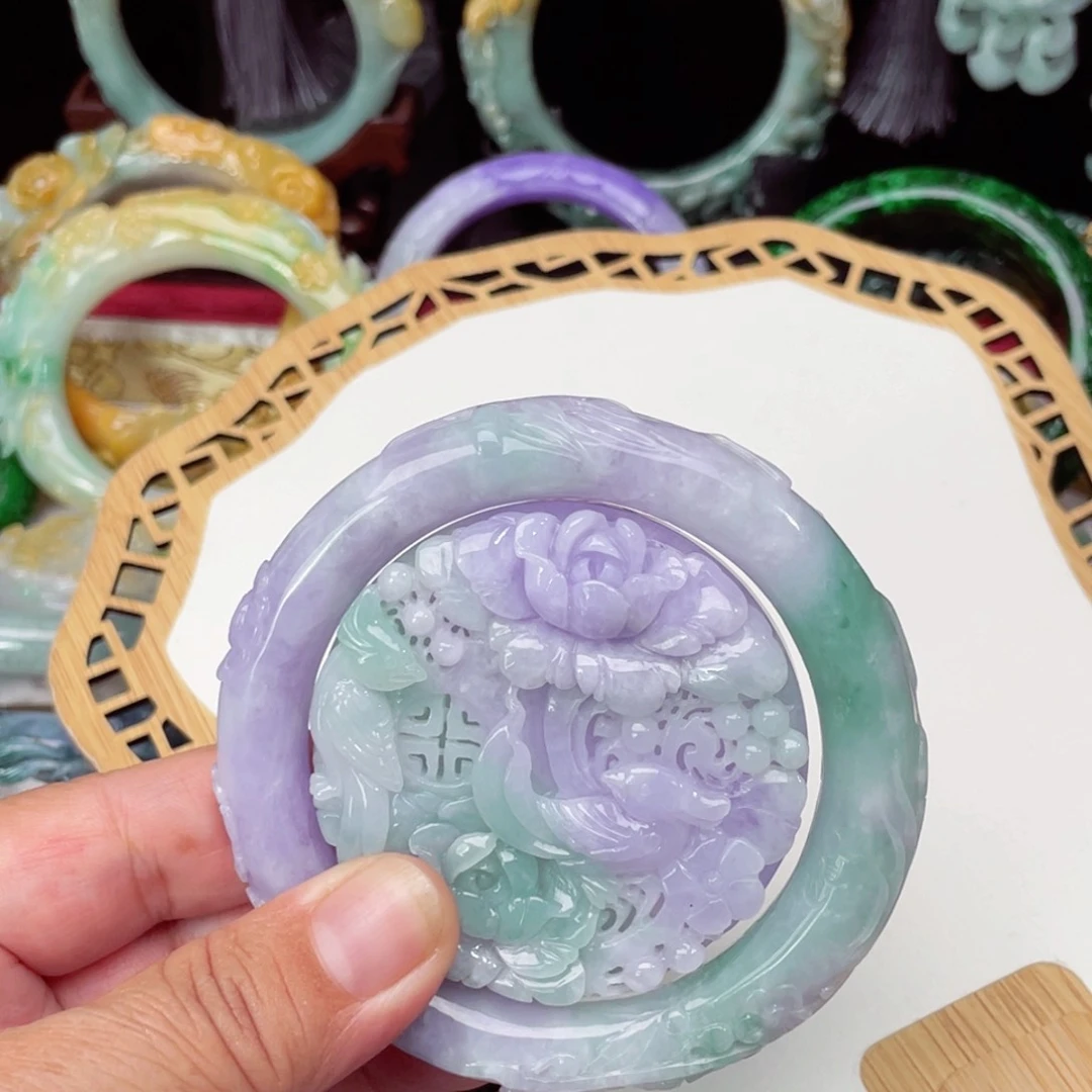 未镶嵌定制翡翠翡翠手镯61 62 63