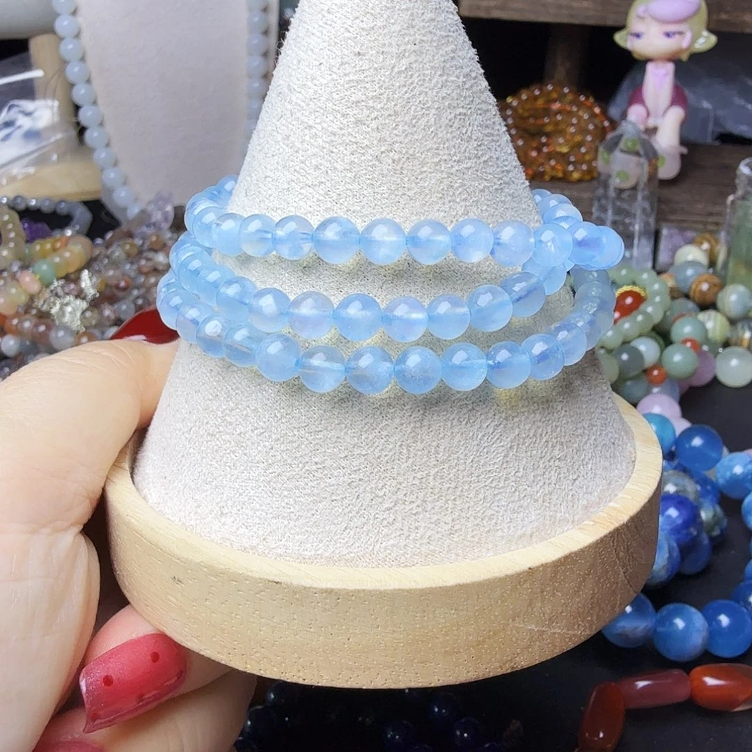 未镶嵌手链水晶海蓝宝手机