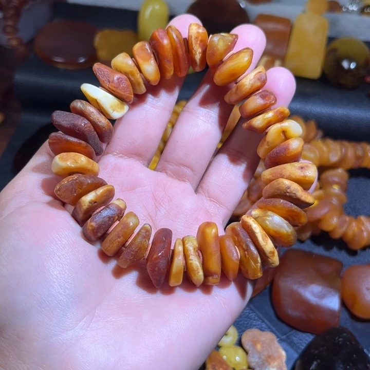 琥珀未镶嵌颈饰手串