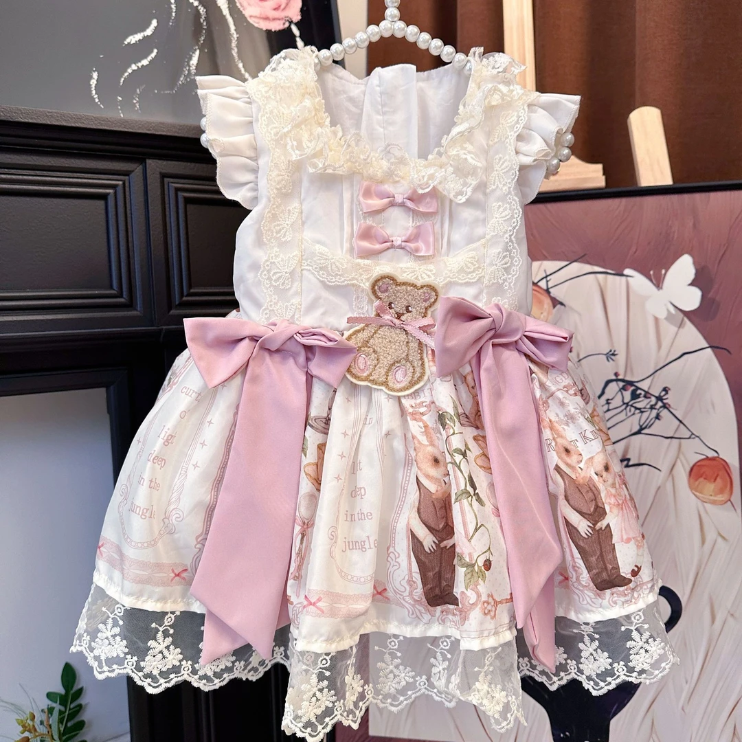 Lolita女蓬蓬裙连衣裙女童洛丽塔裙子夏礼服吊带公主裙