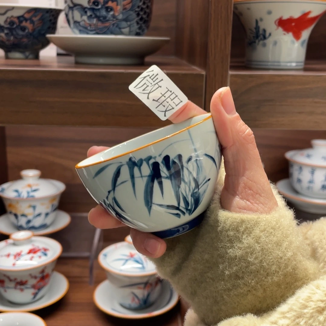 微瑕釉下彩纯手绘