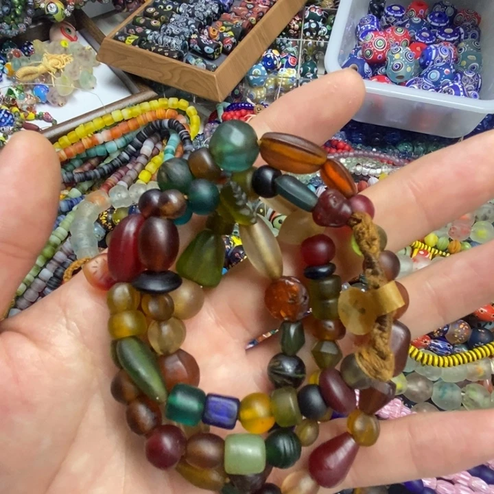 颈饰琉璃尼泊尔老多宝