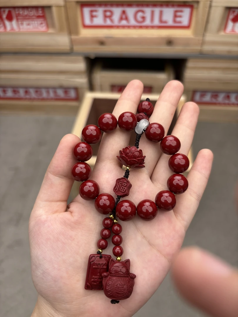 含辰砂工艺品S1191 朱砂车挂  无礼盒