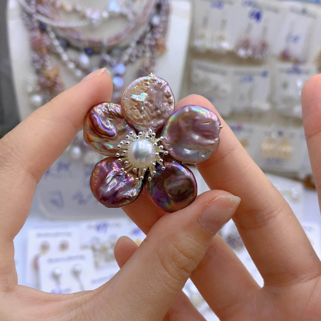 淡水珍珠颈饰银S925镶嵌