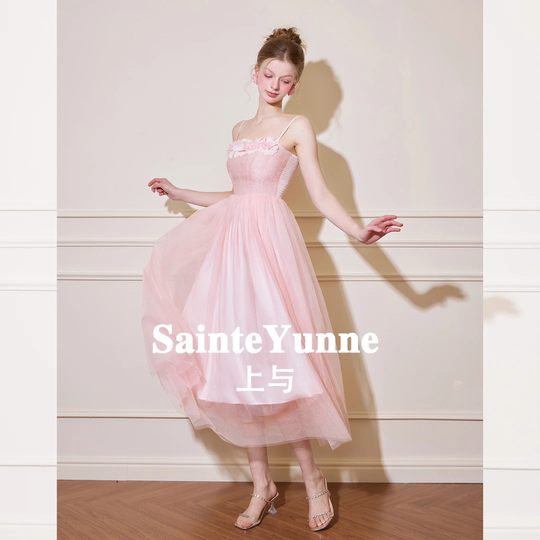 SainteYunne上与原创【花仙逐梦】原创仙气长款连衣裙春夏LQ706