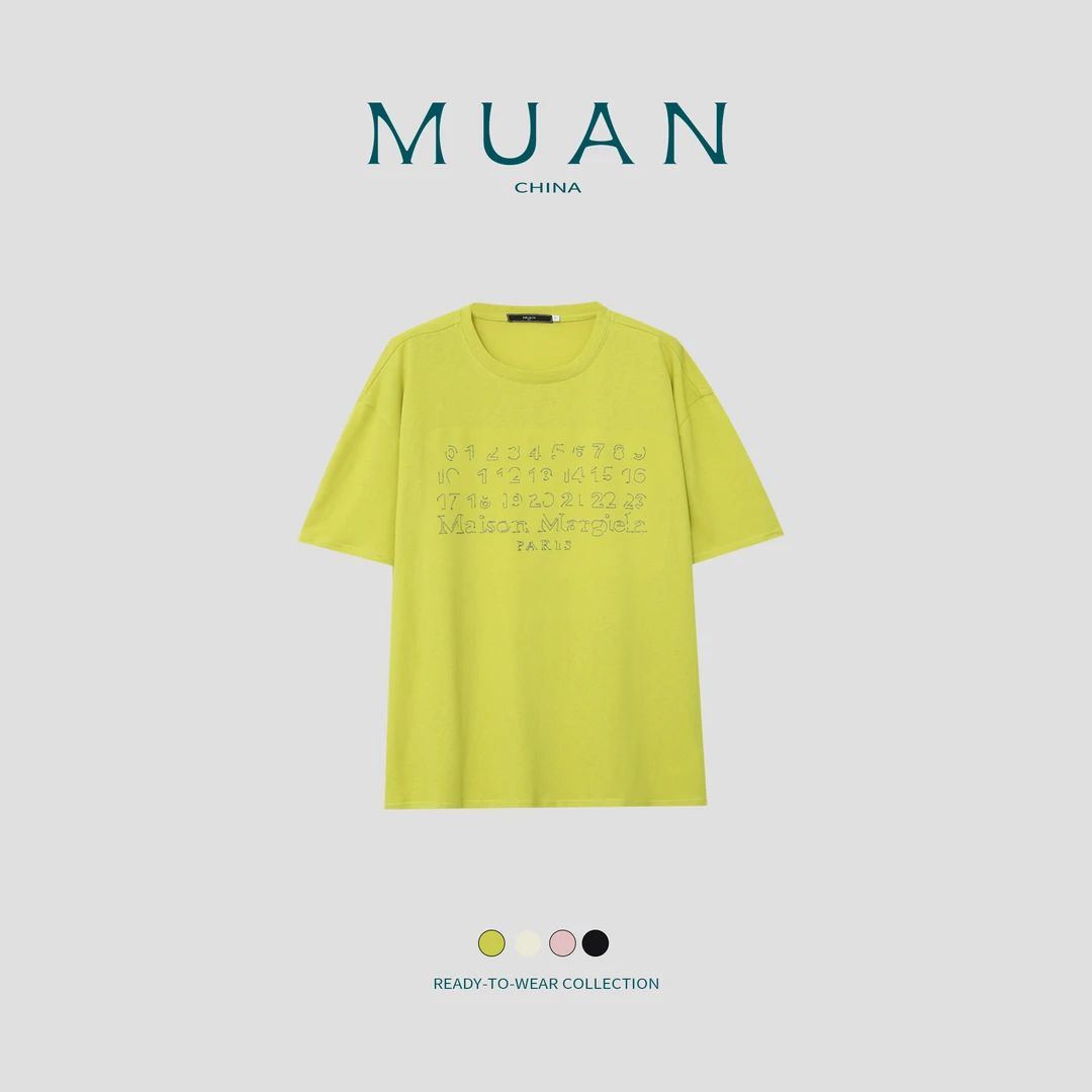 木小妹MUAN：《马拉数字T》“马拉系列”定制百搭老钱字母上衣DS-6631