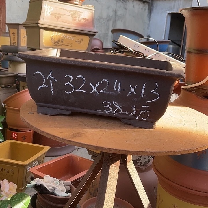 32素面马槽两个花盆紫砂花盆紫砂花盆