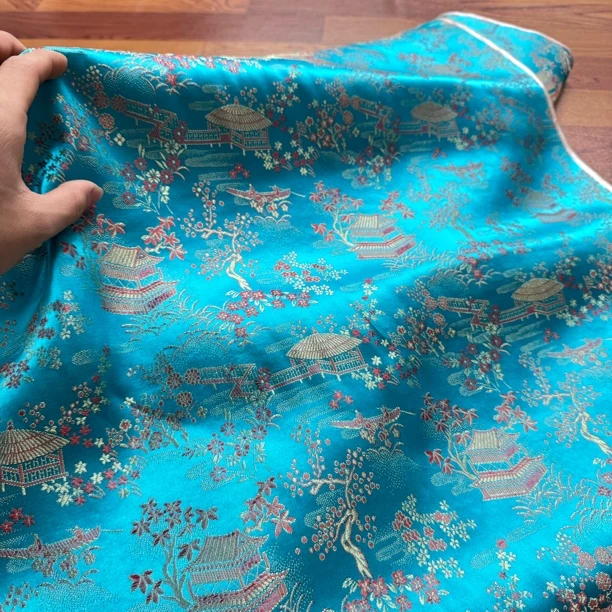 94  品牌公司原单纯植物宋锦面料1米价