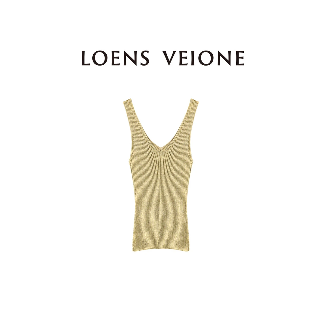LOENS VEIONE/罗拉【金洛】纯色无袖百搭轻奢女士背心24CVCI0107N