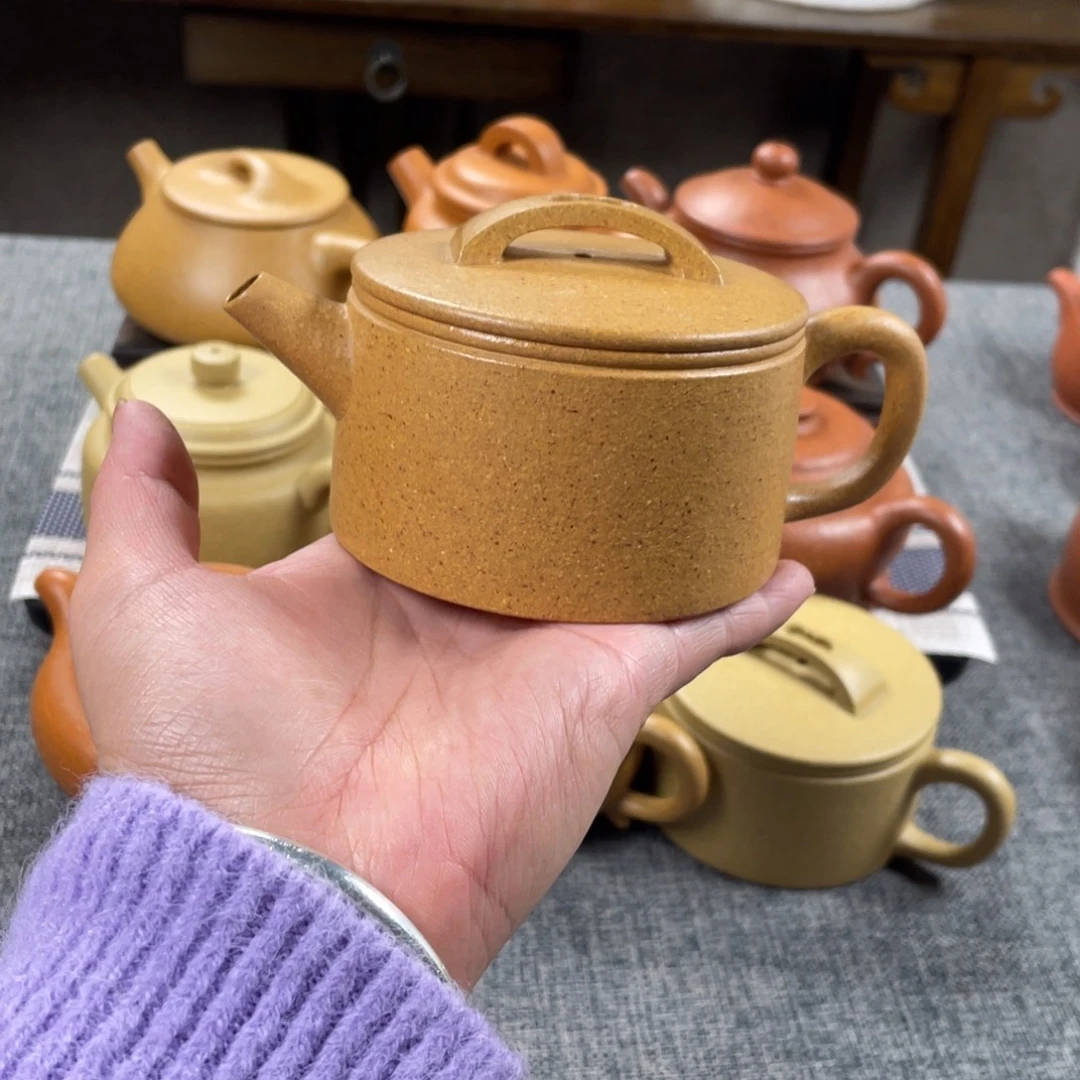 紫砂茶壶黄金段汉瓦全手30目200