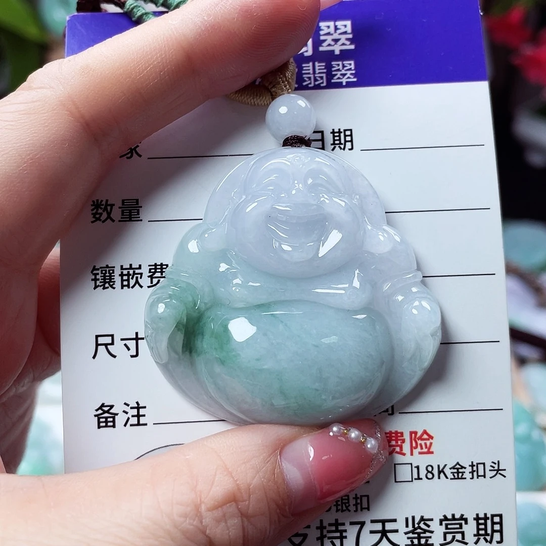翡翠未镶嵌颈饰佛公55