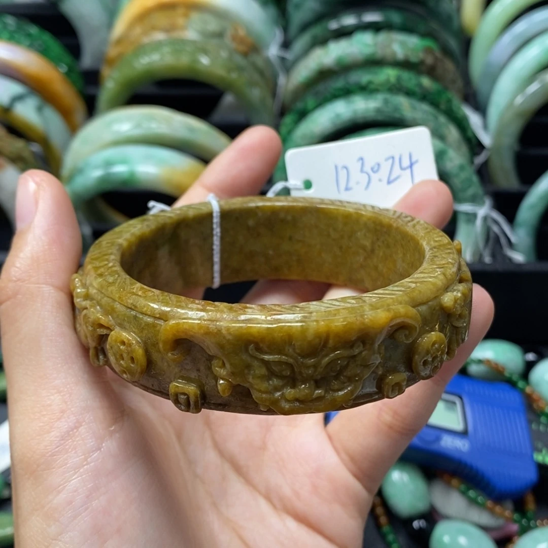 翡翠项链未镶嵌57.8 圈口 12号