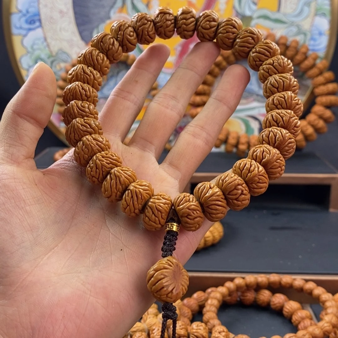 桃核手串【****】龙纹桃核祥云