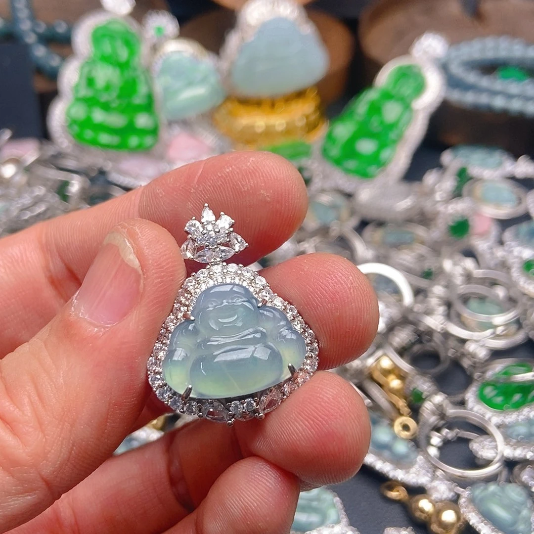 翡翠吊坠(不含链)未镶嵌鸭*W722吊坠