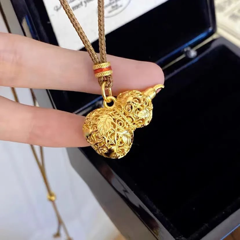 非金属布艺项链 新中式镂空花式爬藤福禄双全韦雪同款葫芦