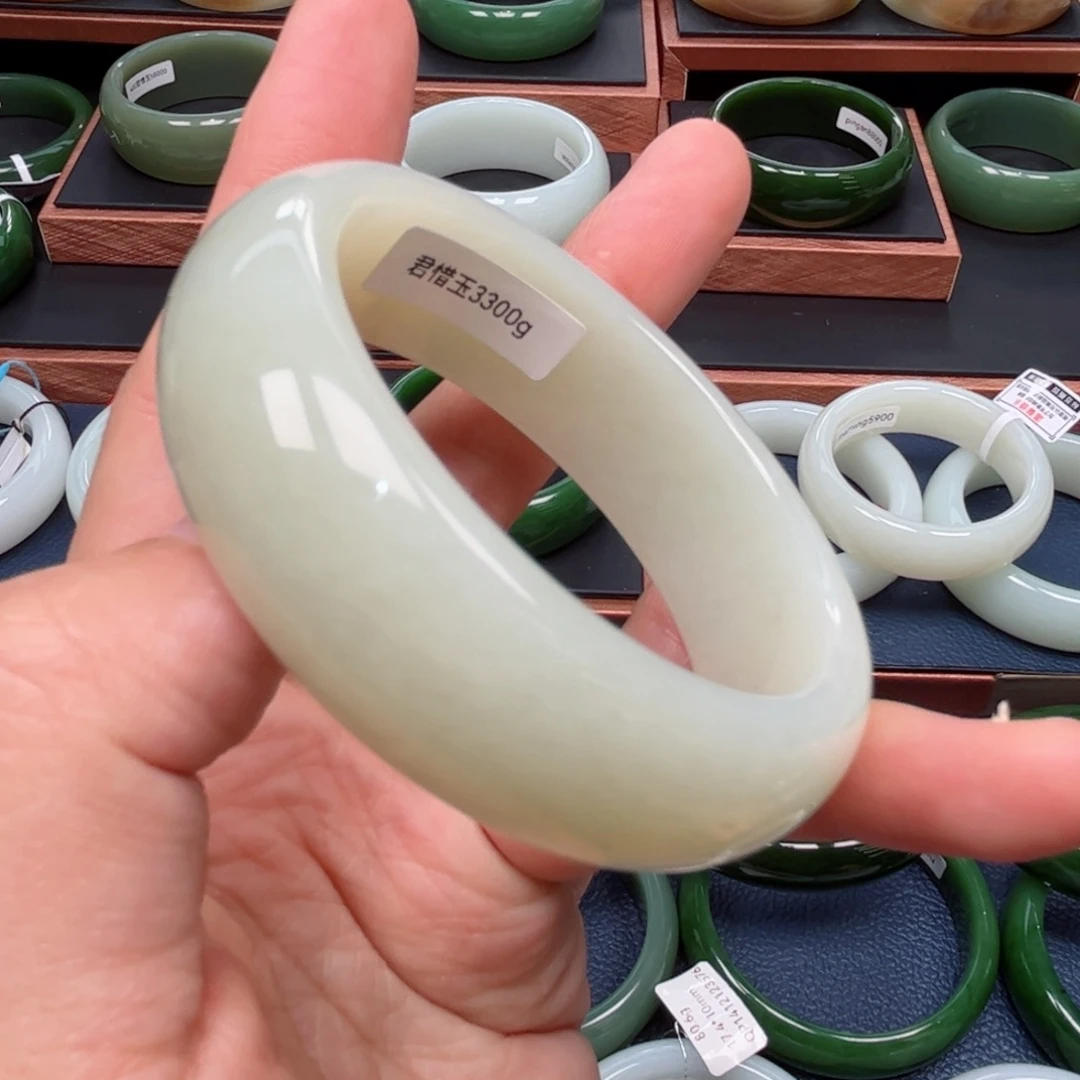 未镶嵌手镯和田玉木*53