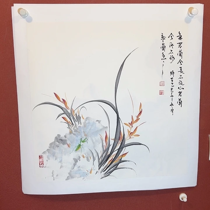 国画听兰老师花鸟