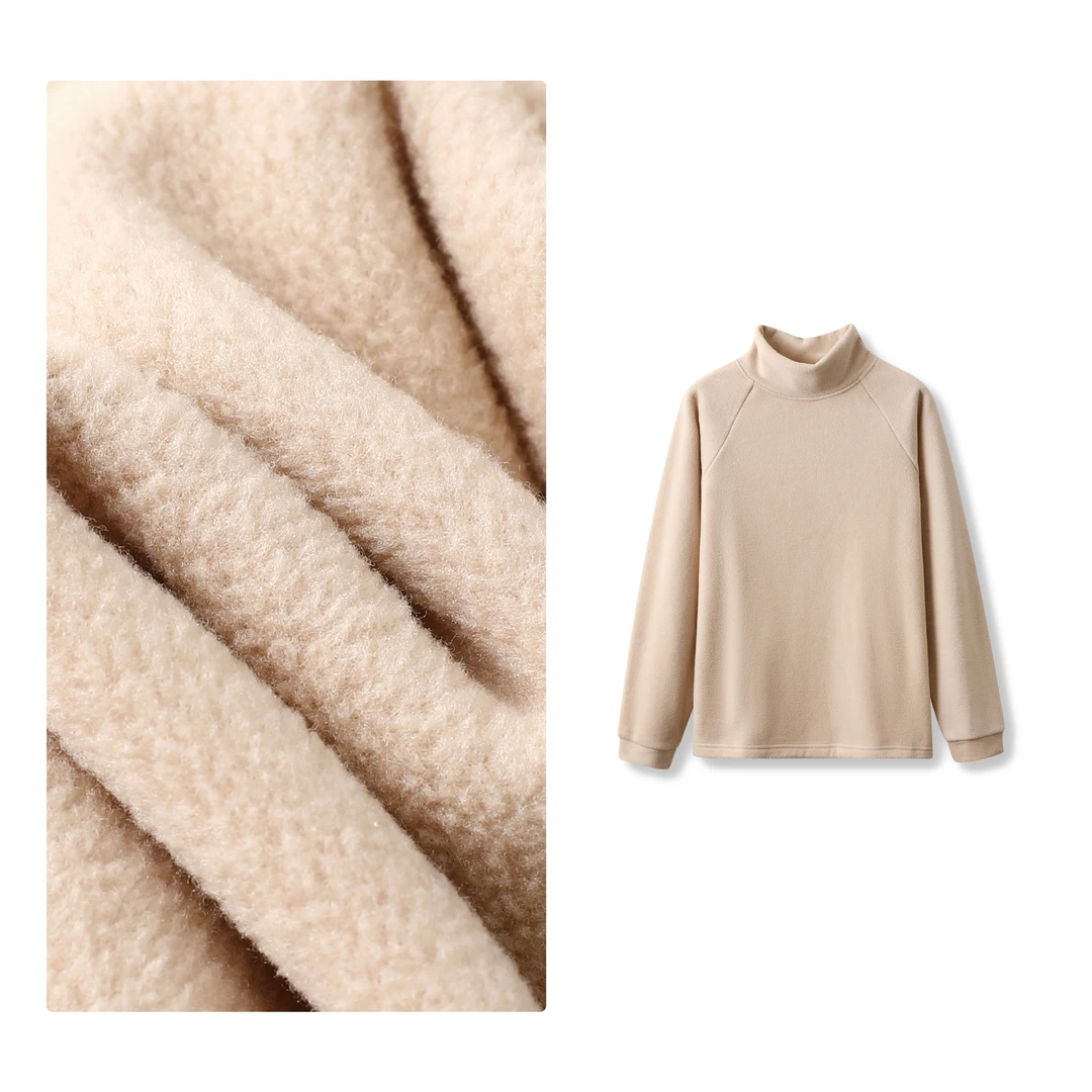 门店29&9！暖呼呼打底衫」摇粒绒刷毛加厚保暖高领上衣女 D00095