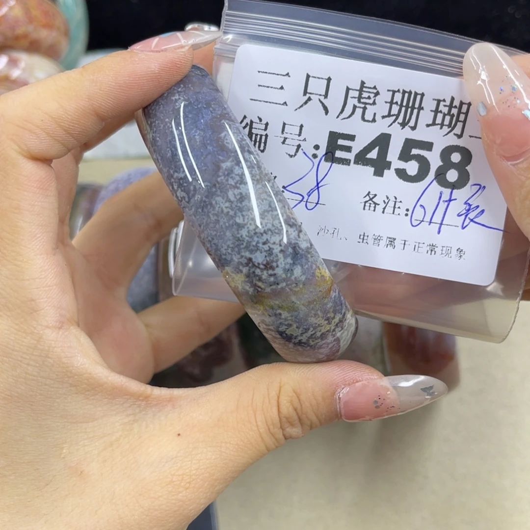 鹤***～硅化珊瑚（珊瑚玉）h银S925镀金镶嵌