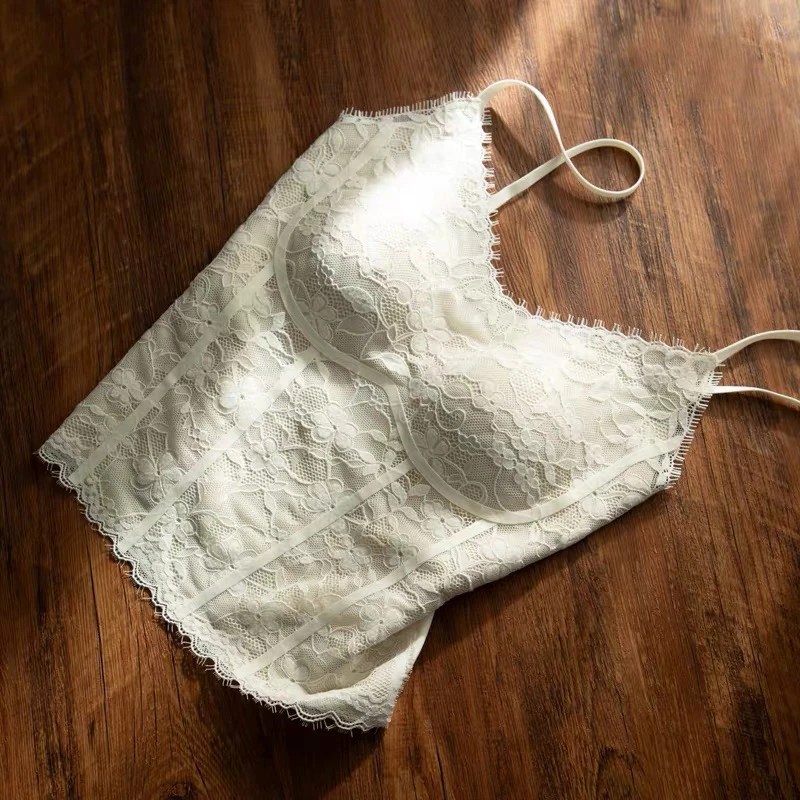 欧货2025新款纯欲蕾丝性感女人味一体式外穿打底吊带背心上衣女