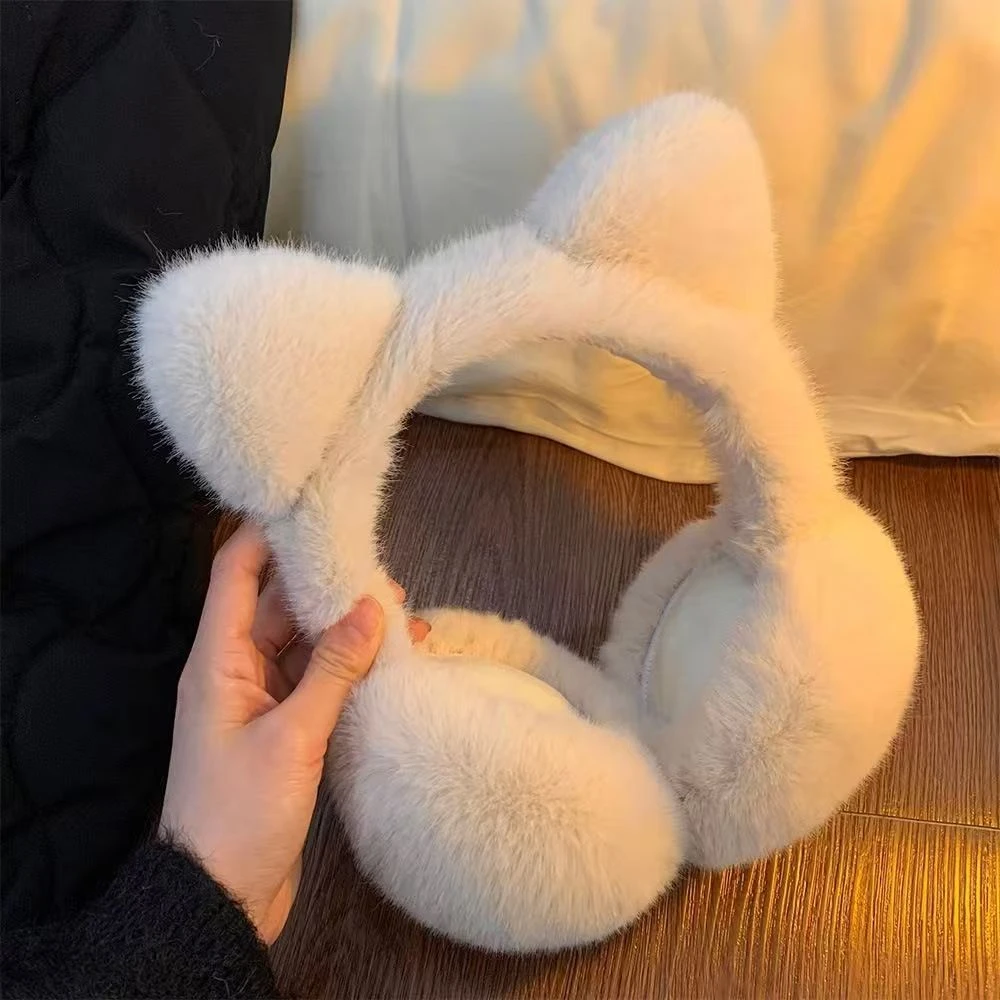 冬季保暖耳罩可爱小熊耳朵护耳毛绒耳暖耳耳包防冻耳套捂子骑车M