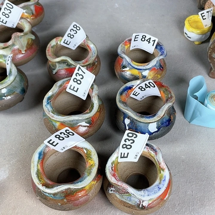 紫砂花盆小**儿陶瓷花盆